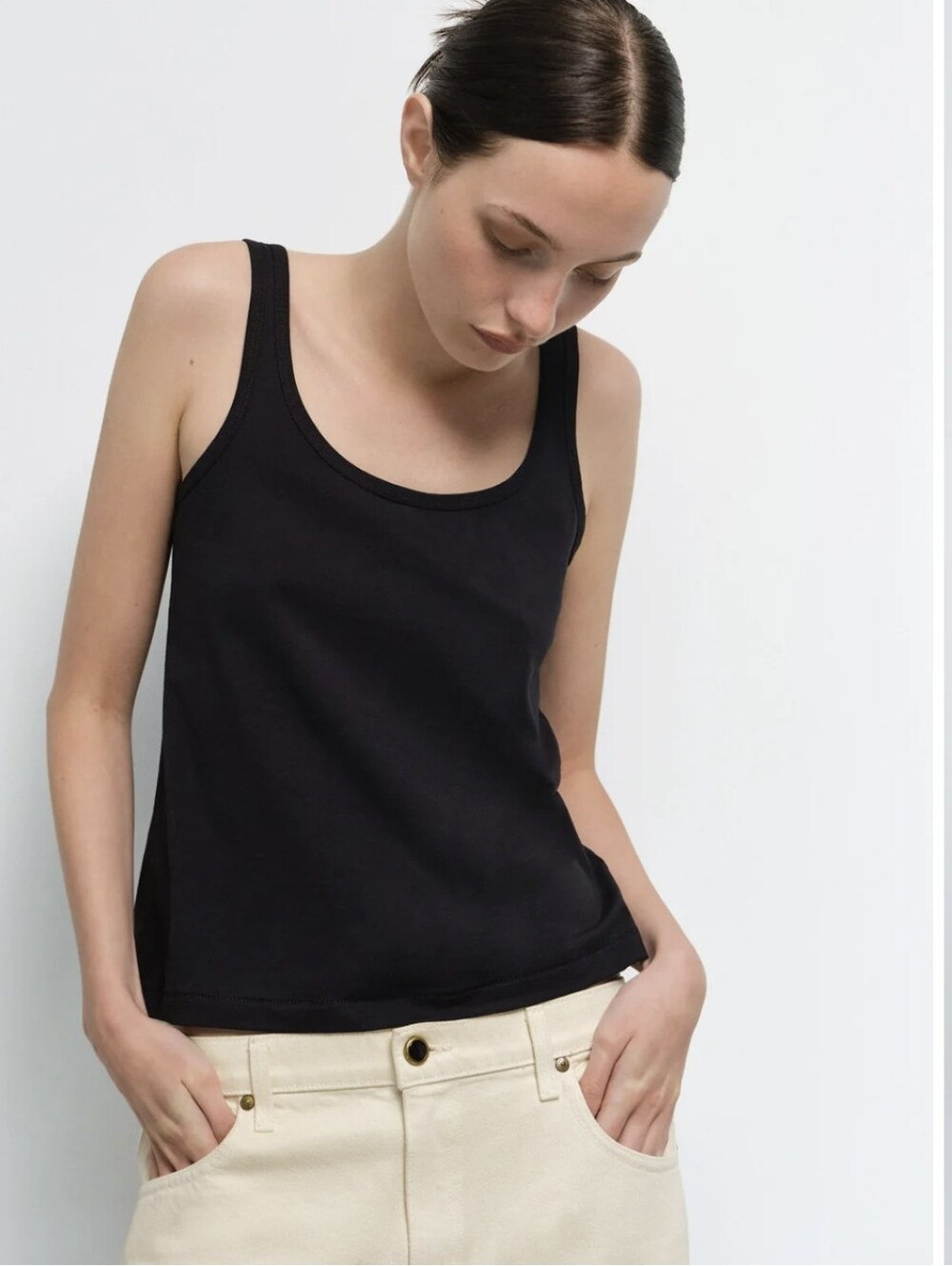 MATE The Label Organic Pima Cotton Layering Tank, black